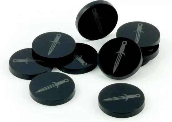 Crafters: Znaczniki akrylowe z grawerunkiem - Czarne - Miecz (10)