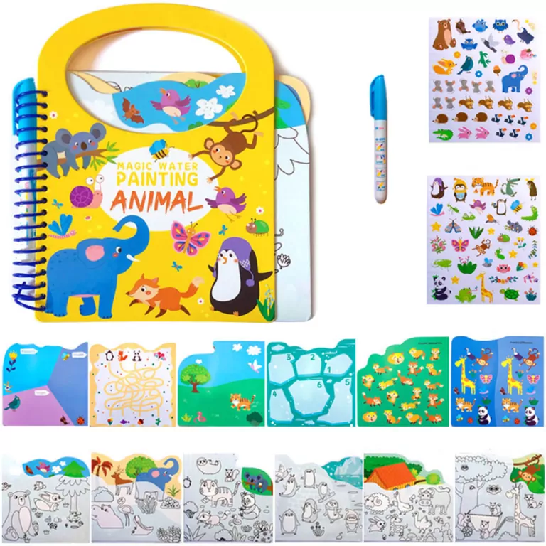 Książeczka wodna z naklejkami - tantis.pl