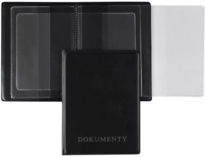 Okładka na dokumenty z dowodem rejestr. czarna - tantis.pl