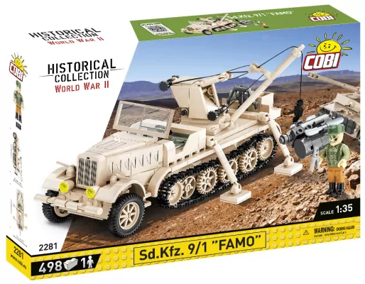 COBI. Pojazd półgąsiennicowy niemiecki HC WWII Sd.Kfz. 9/1 Famo