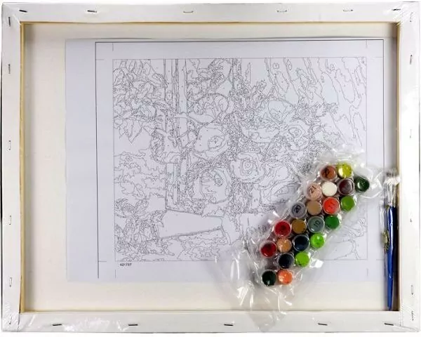 Malowanie po numerach. Bukiet maki 40x50cm - tantis.pl