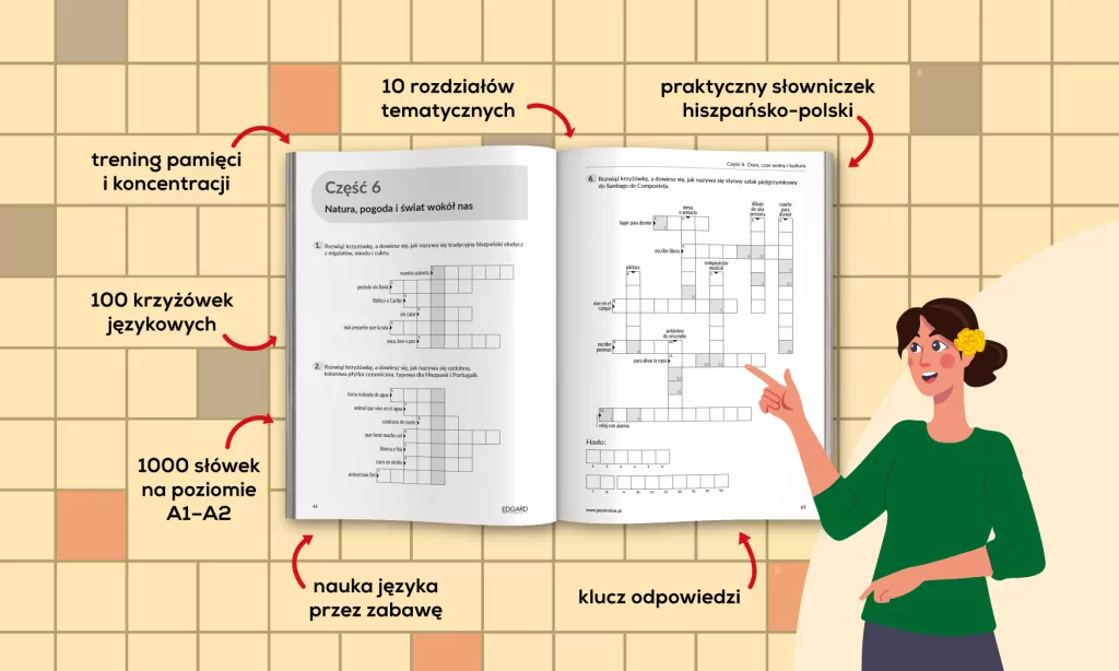 Hiszpański. Krzyżówki dla początkujących A1A2 - tantis.pl