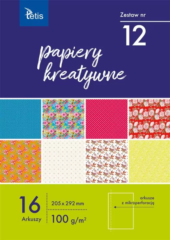 Papiery kreatywne A4/16K. Zestaw nr 12 - tantis.pl