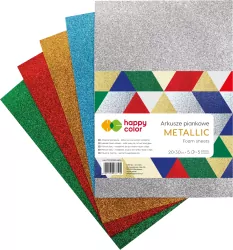 Arkusze piankowe A4 5 kolorów Metalic