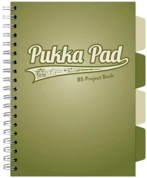Kołozeszyt Pukka Pad B5 Project Book Olive Green oliwkowy - tantis.pl
