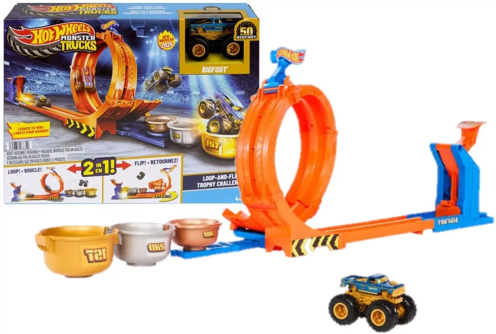 Hot Wheels City. Skok po trofeum + monster truck - tantis.pl