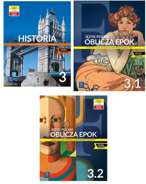Pakiet: Historia 3 Podręcznik do liceum i technikum. Zakres podstawowy/ Oblicza epok 3.1. Język polski/ Oblicza epok 3.2. Język polski. Zakres podstawowy i rozszerzony - tantis.pl