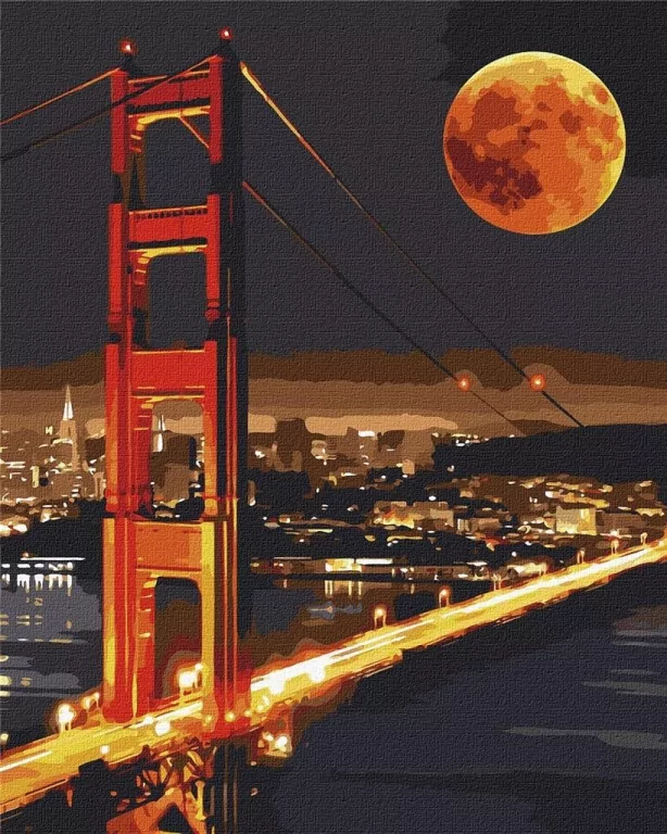 Malowanie po numerach: Golden Gate 40x50cm - tantis.pl
