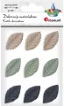 Liście materiałowe tłoczone 3D 20x35mm mix 9szt - tantis.pl