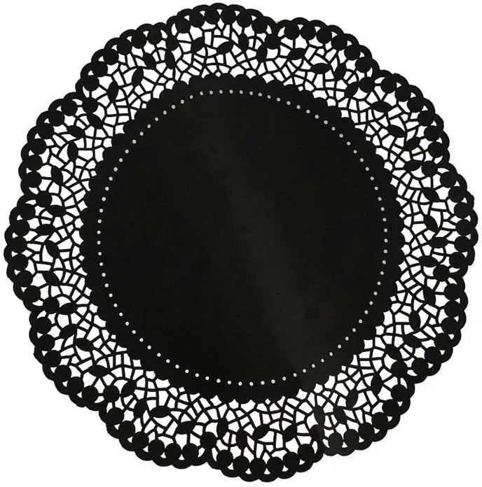 Serwetka dekoracyjna czarna 36cm - tantis.pl