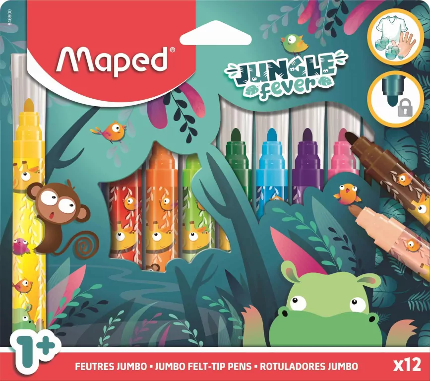 Flamastry Jumbo Jungle Fever MAPED - tantis.pl