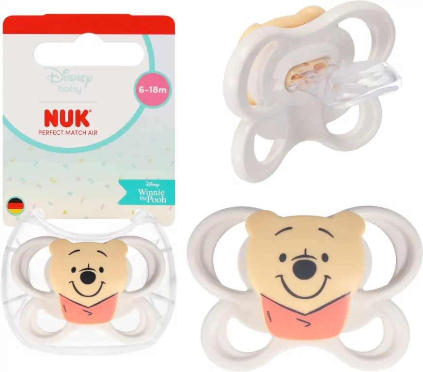 NUK. Perfect Match. Smoczek z silikonowym smoczkiem. 2 sztuki. Kubu. Biały - tantis.pl