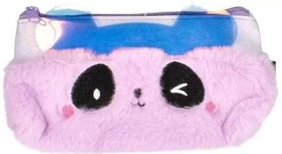 Piórnik saszetka pluszowy Violet Bear - tantis.pl