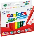 Flamastry Jumbo 12 kolorów bls CARIOCA - tantis.pl