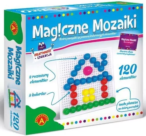 Magiczne mozaiki. Kreatywność i edukacja. 120 elementów - tantis.pl
