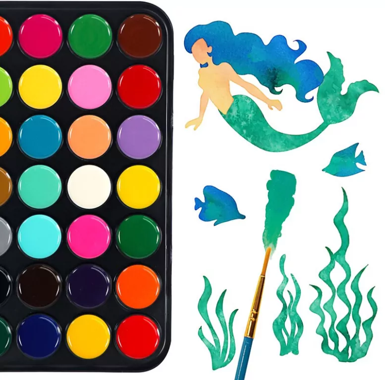 Farby akwarelowe - 28 intensywnych kolorów. STnux - tantis.pl