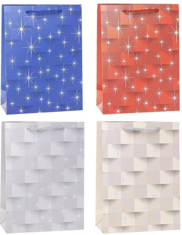 Torebka ozdobna 26x32x10cm hot-stamp mix ROZETTE - tantis.pl