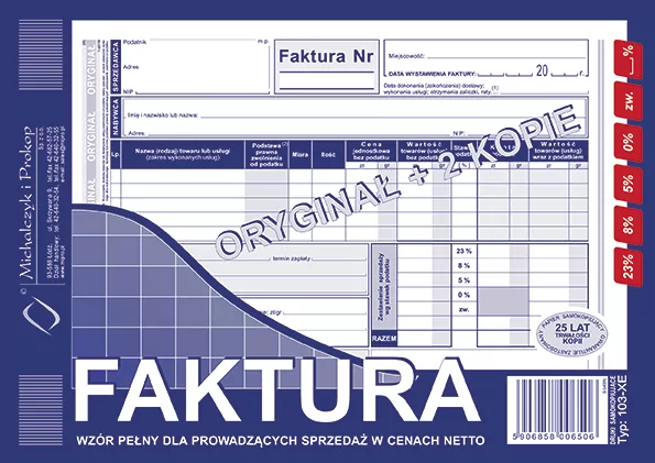Faktura 103-XE - tantis.pl