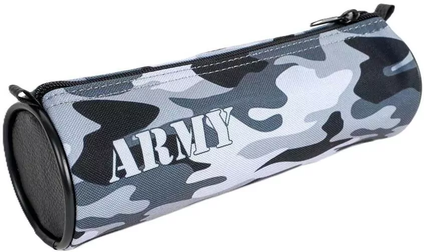 Piórnik rolka Army moro, szary - tantis.pl