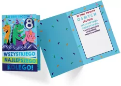 Karnet. Urodziny 8 chłopiec