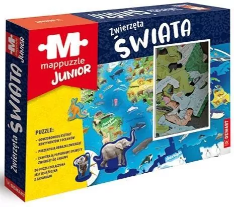 Mappuzzle. Zwierzęta świata - tantis.pl