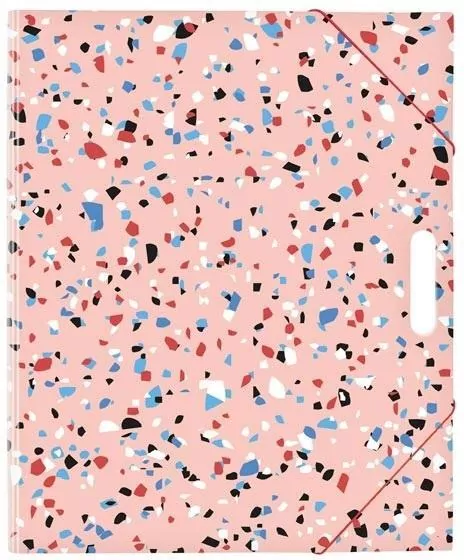 Teczka na rysunki A4 Terrazzo różowa - tantis.pl