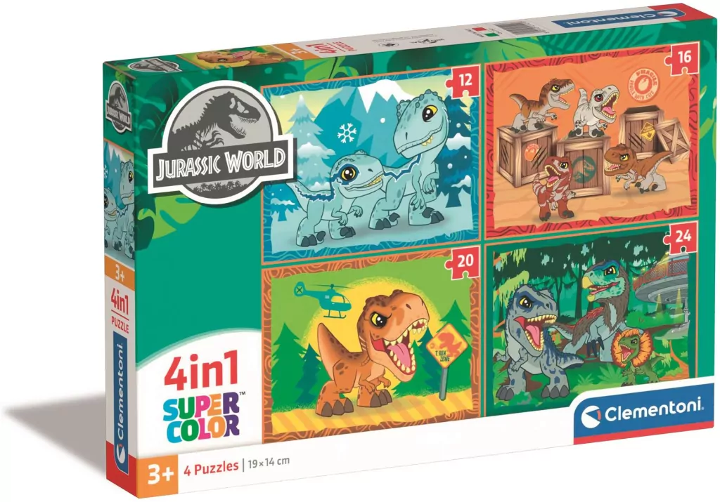 Clementoni. Puzzle 4w1. Jurrasic World - tantis.pl