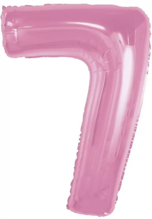 Balon foliowy cyfra 7 jasnoróżowa Smart 92cm - tantis.pl