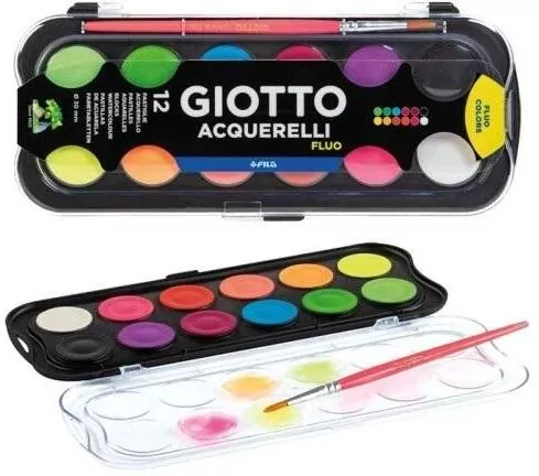 Farby Acquerelli Fluo 12 kolorów - tantis.pl