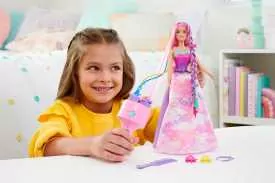 Barbie Dreamtopia Księżniczka Zakręcone pasemka - tantis.pl