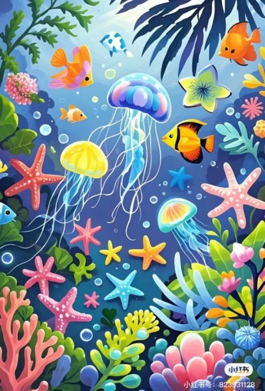 Malowanie po numerach 40x50cm Rafa koralowa - tantis.pl