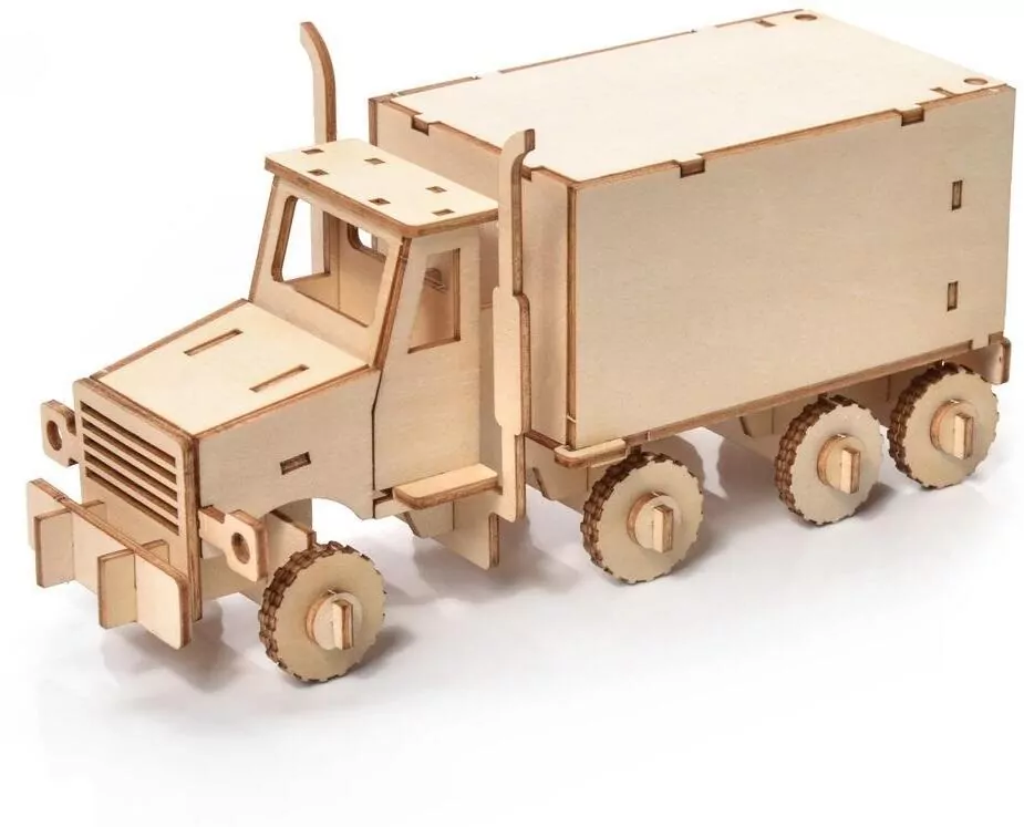 Puzzle drewniane. Model 3D. Ciężarówka - tantis.pl
