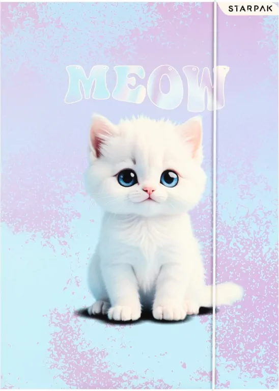 TECZKA Z GUMKA PAP A4 CUTE KITTY MIX2 STK 10/100 - tantis.pl