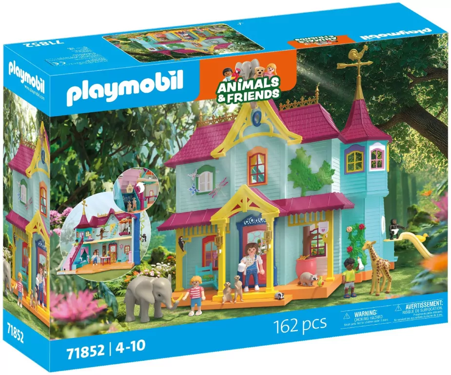 Playmobil Kolorowa willa dla zwierząt 71852 - tantis.pl