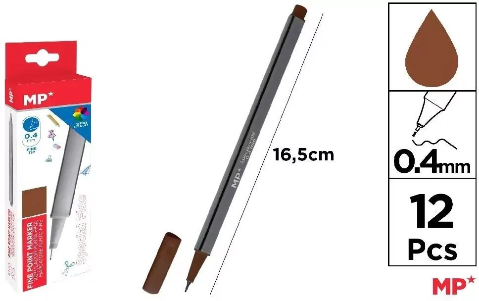 Cienkopis 0.4mm ciepły brąz - tantis.pl