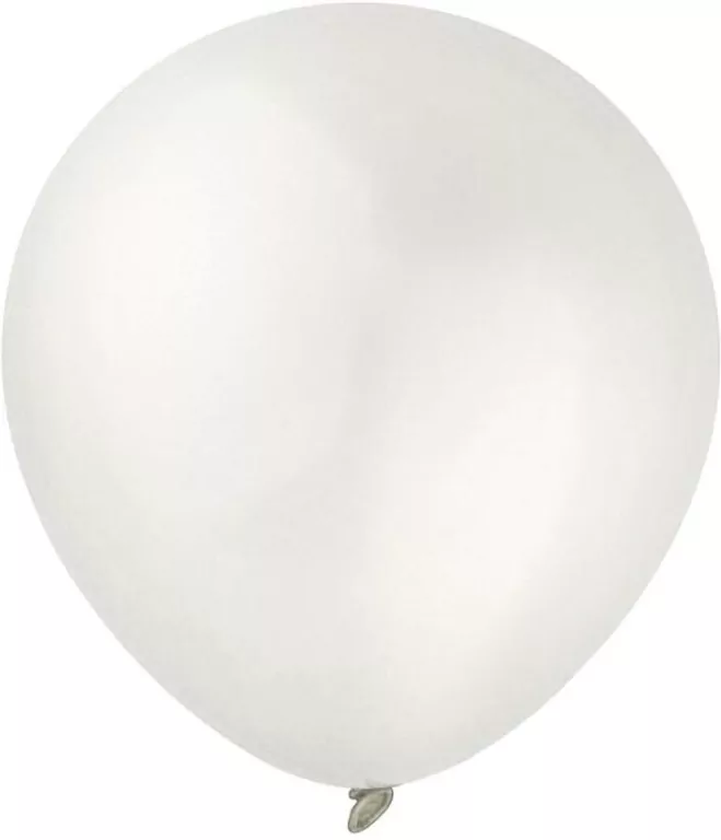 Balony Decomex metallic Pearl White 100szt - tantis.pl