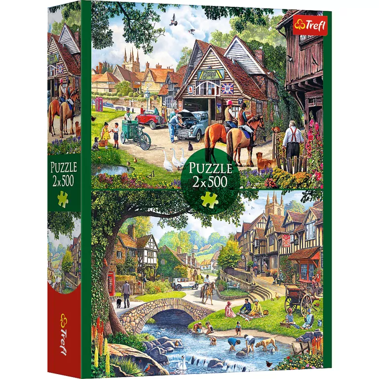 Trefl. Puzzle 2x500 Sielankowe życie - tantis.pl