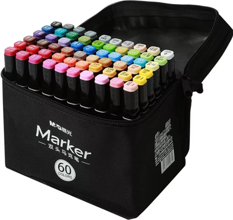 Marker artystyczny dwustronny 60 kolorów M&G - tantis.pl