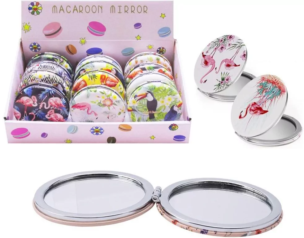 Lusterko okrągłe flamingi - tantis.pl