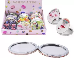 Lusterko okrągłe flamingi