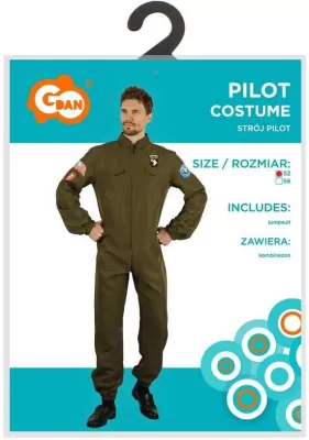 Strój dla dorosłych Pilot kombinezon rozm.52