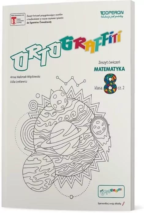 Ortograffiti. Matematyka. Zeszyt ćwiczeń dla klasy ósmej szkoły podstawowej, część 2 - tantis.pl