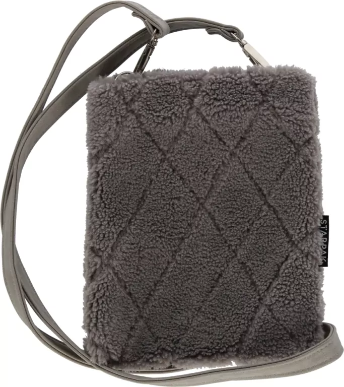 Torebka pluszowa na ramię. Grey - tantis.pl