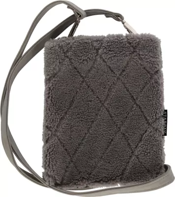 Torebka pluszowa na ramię. Grey