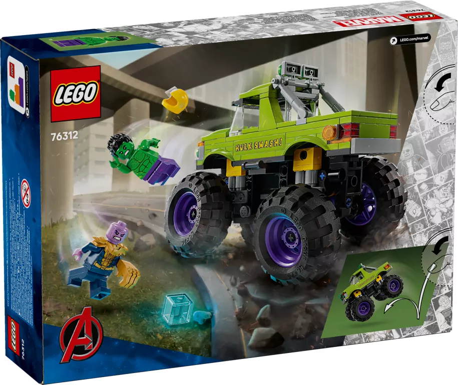 LEGO® Monster truck Hulka kontra Thanos 76312 - tantis.pl