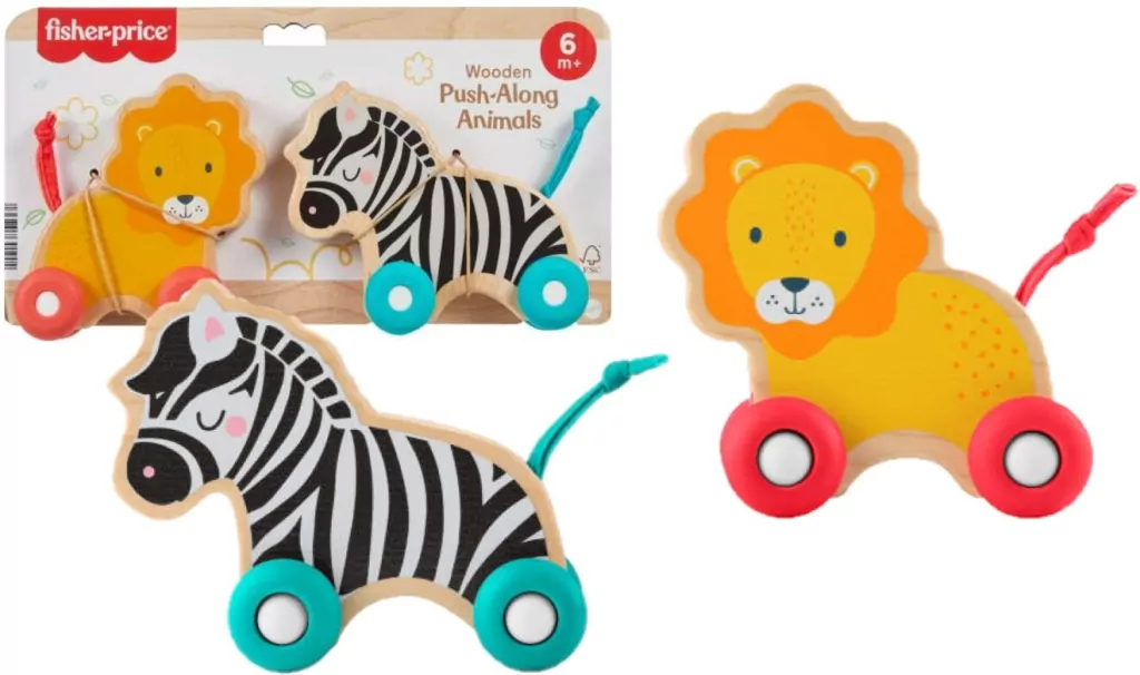 Fisher Price Zwierzątka drewniane do pchania - tantis.pl