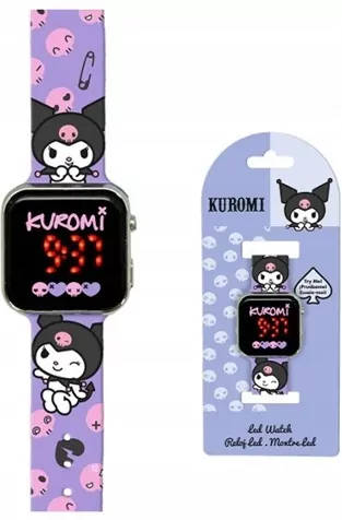 Zegarek LED z kalendarzem Kuromi KU00001 - tantis.pl