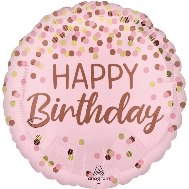 Balon foliowy Pretty pink Happy Birthday 46cm - tantis.pl