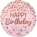 Balon foliowy Pretty pink Happy Birthday 46cm - tantis.pl