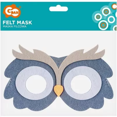 Maska filcowa sowa 18x11cm